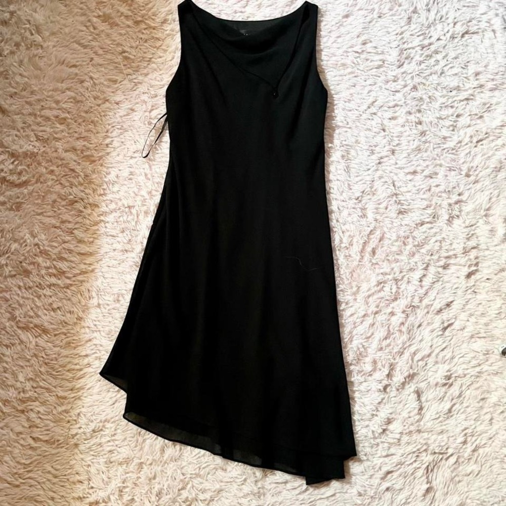 Virgo Asymmetrical Classic Whimsical Cowl Dress Womens 6 Old Money Quiet Luxury